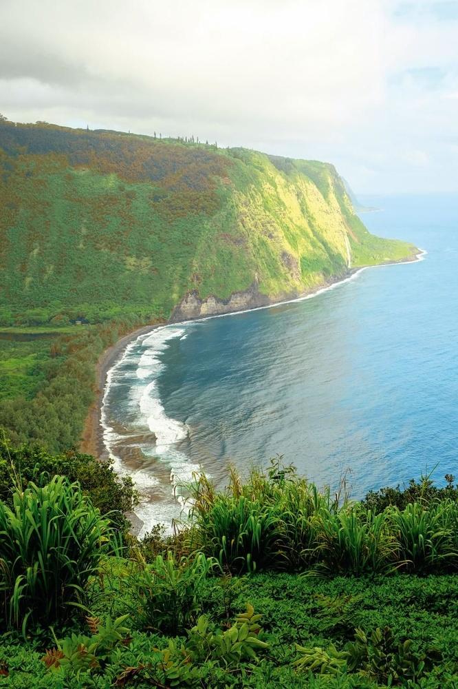 Dit uitzicht op de Waipi'o-vallei is een van de meest gefotografeerde plekken van Hawaï-eiland.