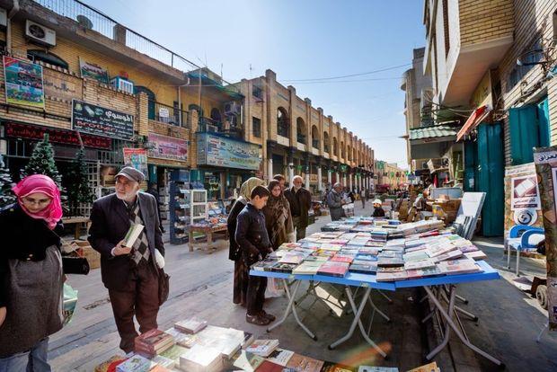De boekenstraat in Bagdad.