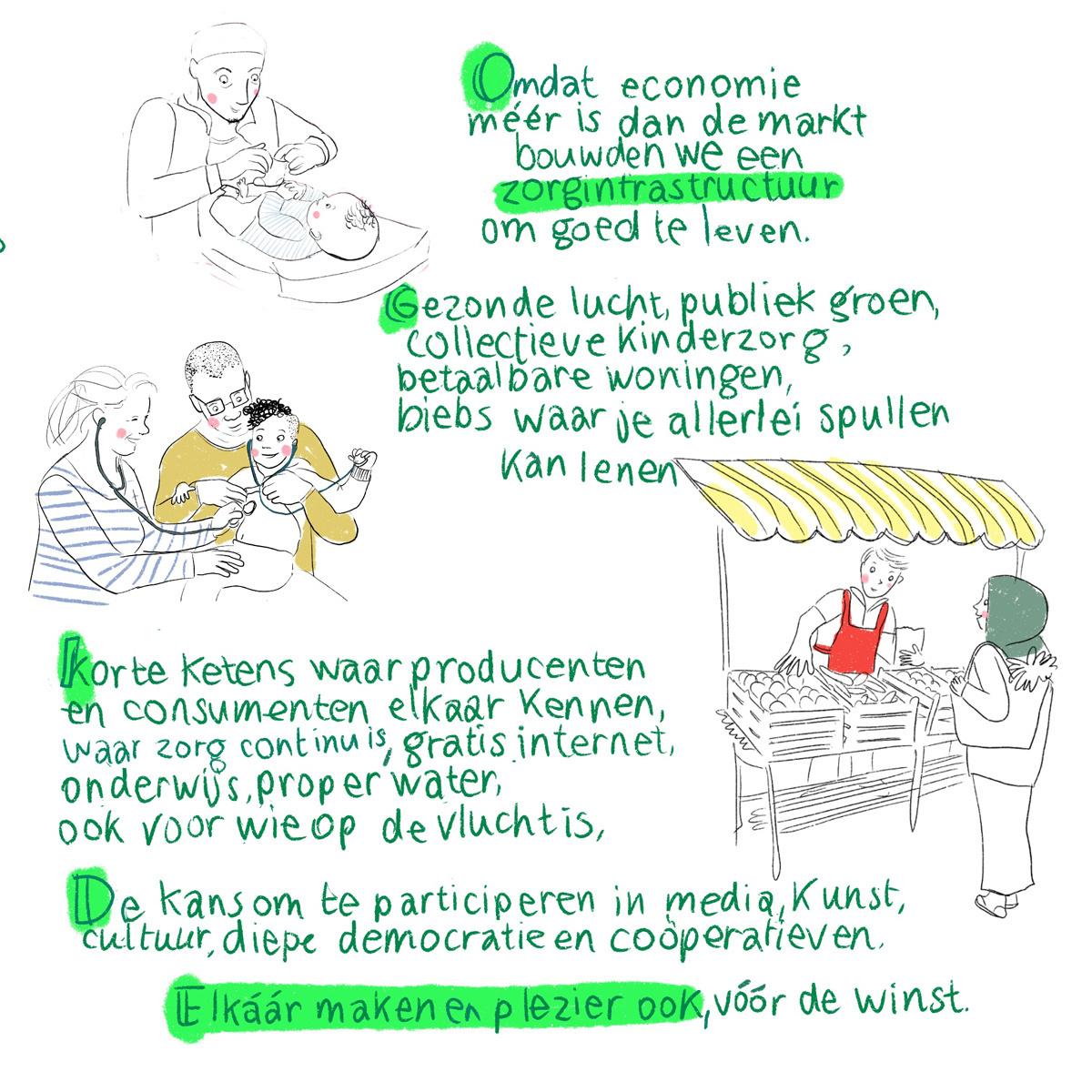 Illustrator Noëmi Willemen: 'Bleek opeens dat de meest kapotbespaarde jobs ons in leven houden'