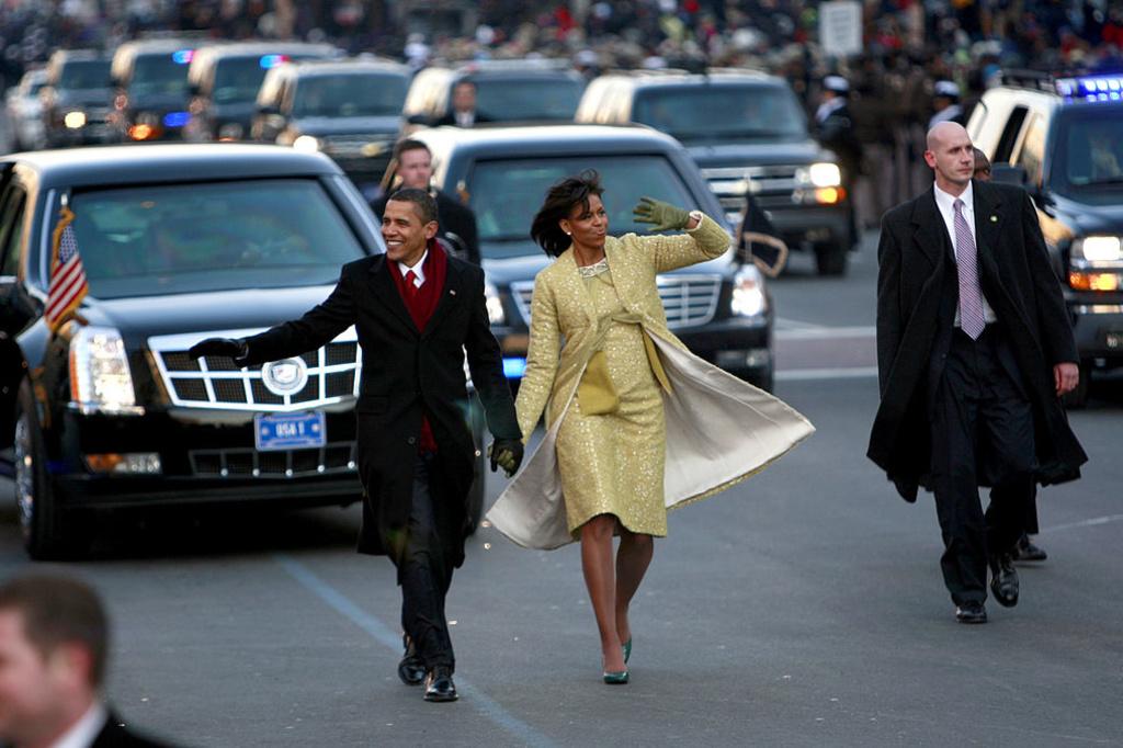 Michelle Obama in de bewuste jurk.