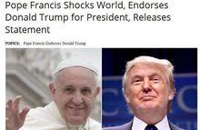 Durant la campagne présidentielle, un faux article selon lequel le Pape François soutenait Donald Trump est devenu viral. 