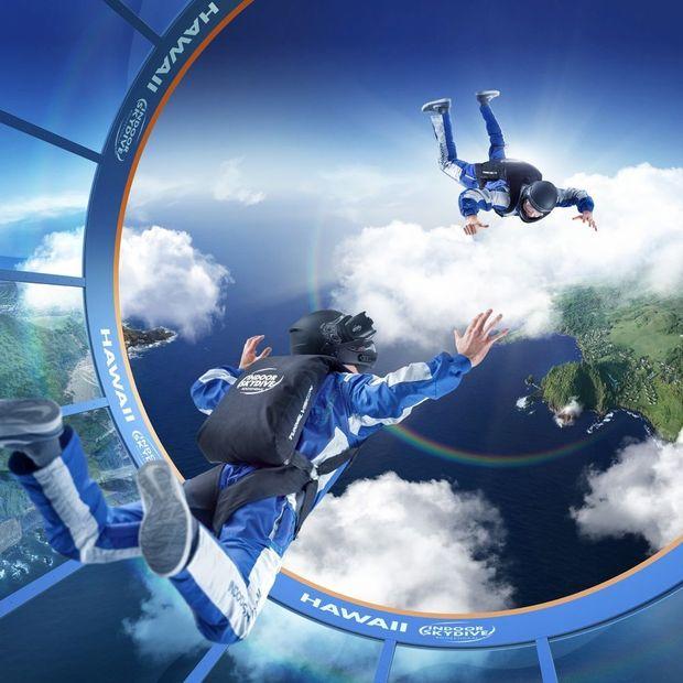 Indoor Skydive Roosendaal lanceert skydiven in virtual reality boven Hawaii, San Diego en Dubai