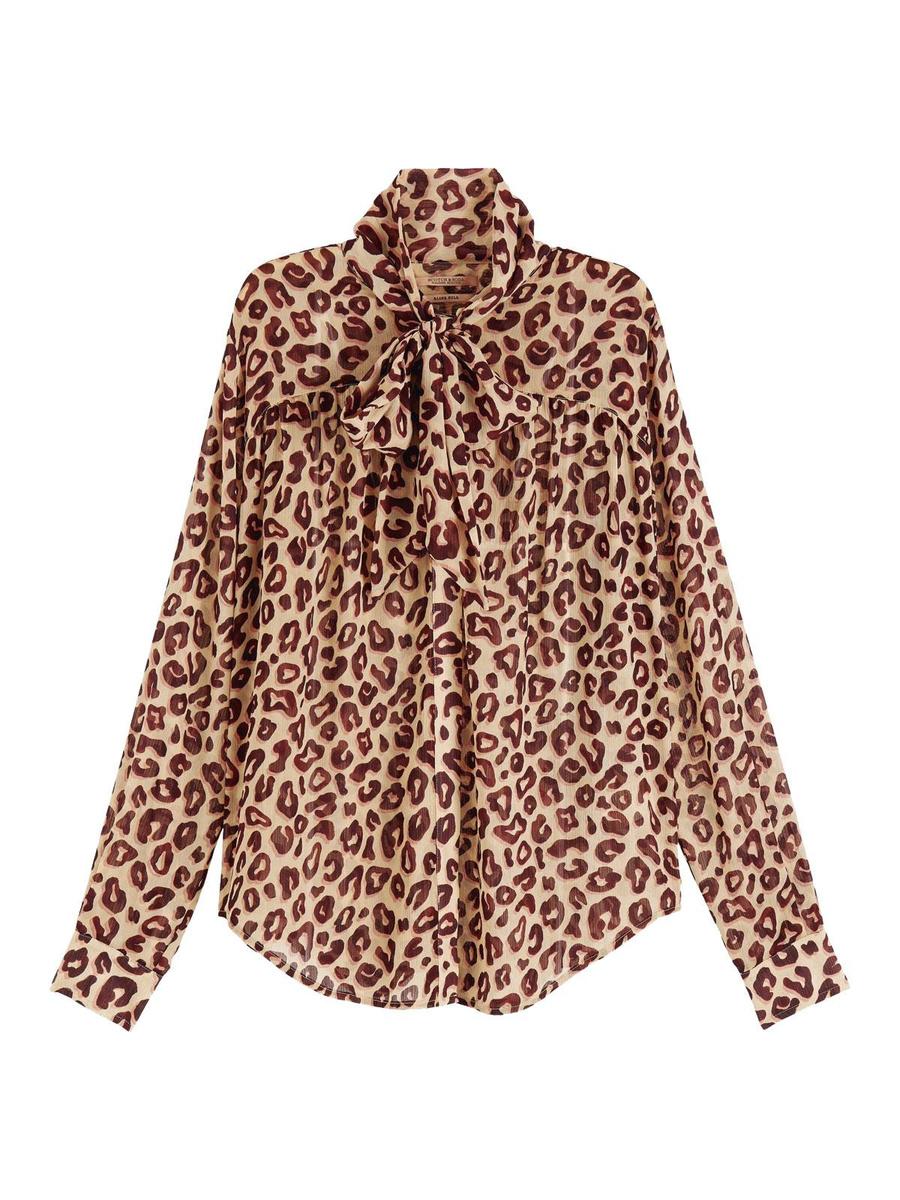 Chiffon blouse met strikkraag (99,95 euro), Scotch & Soda.