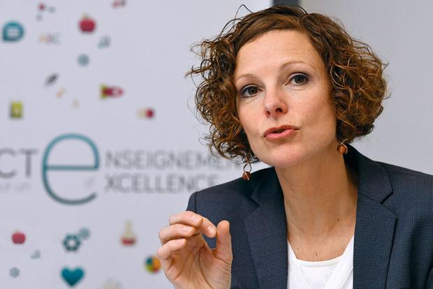 Marie-Martine Schyns, ministre (CDH) de l'Enseignement. 
