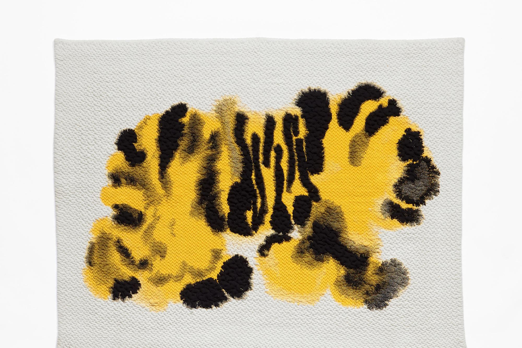 Een plaid met de typische tijgerprint van Rop Van Mierlo