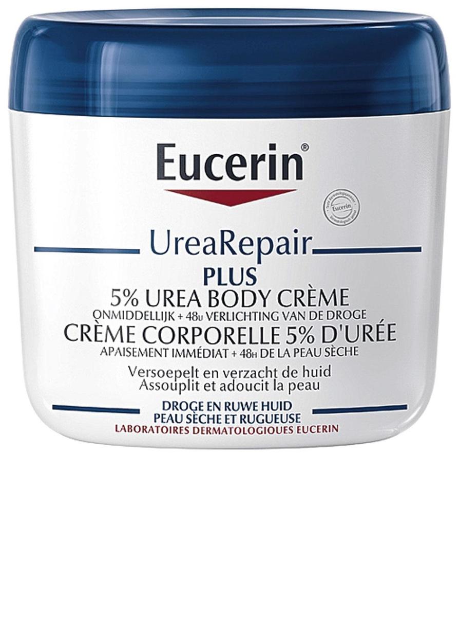 Lichaamscrème 5% Urea Repair Plus, Eucerin, 23,90 euro per 450 ml.