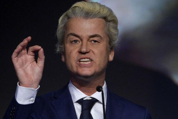 Le leader d'extrême-droite néerlandais et président du PVV, Geert Wilders invité au meeting du Vlaams Belang, le 4 mars 2016