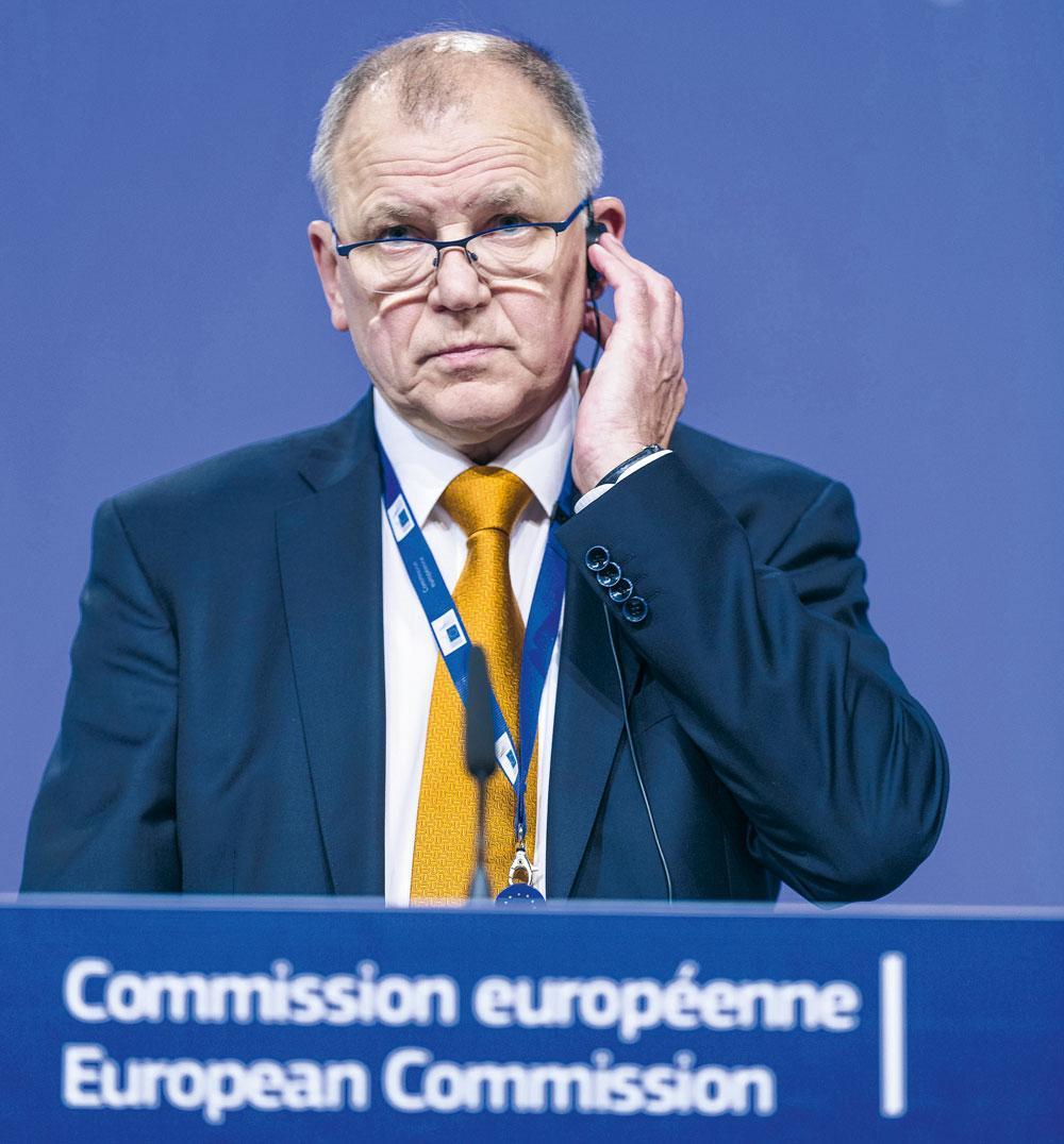 En juin 2016, le commissaire européen à la Santé Vytenis Andriukaitis lors du point presse sur le glyphosate.