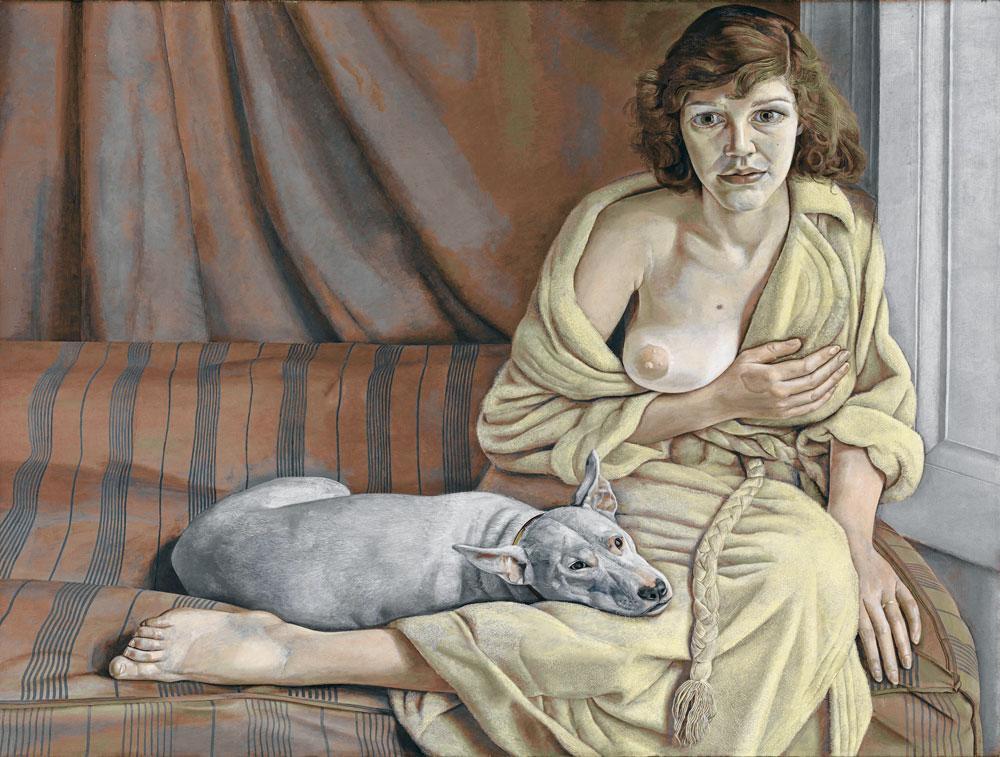 Girl with a white dog,  Lucian Freud, 1950-1951.