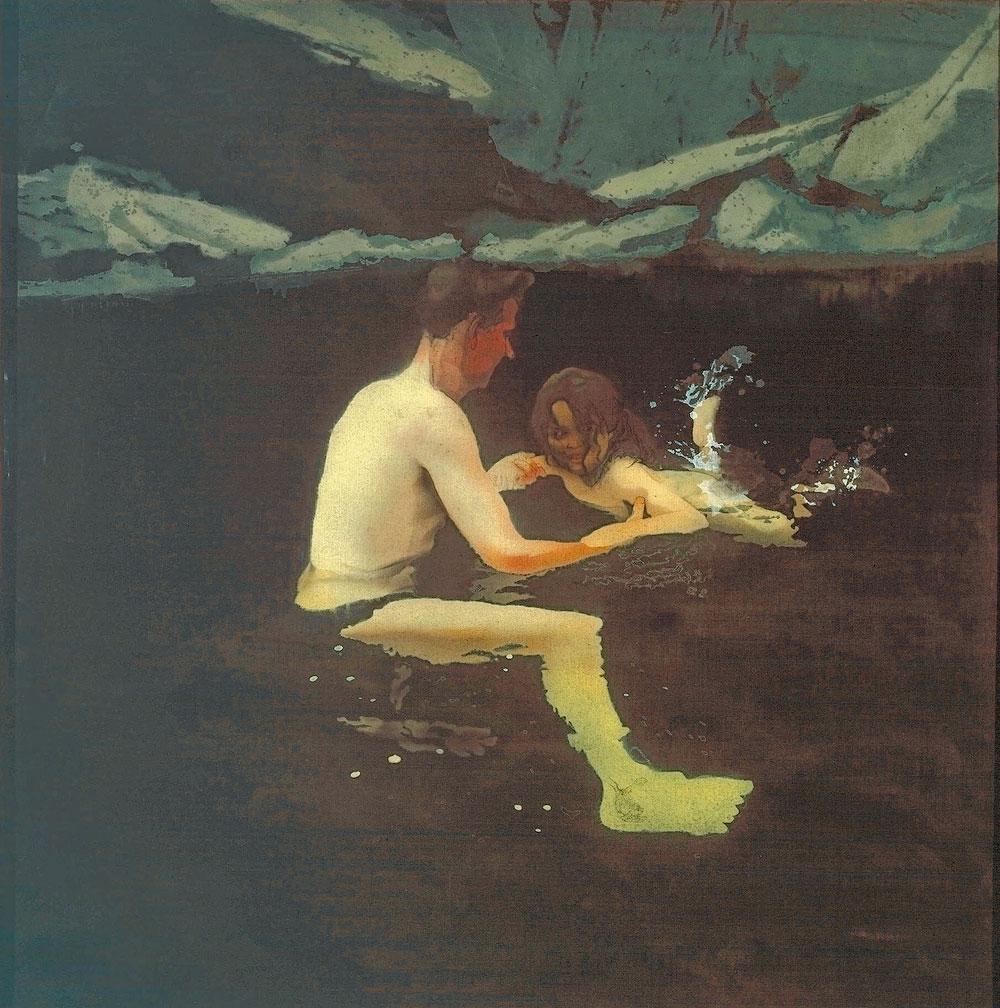 Melanie and Me Swimming,  Michael Andrews,  1978-1979.