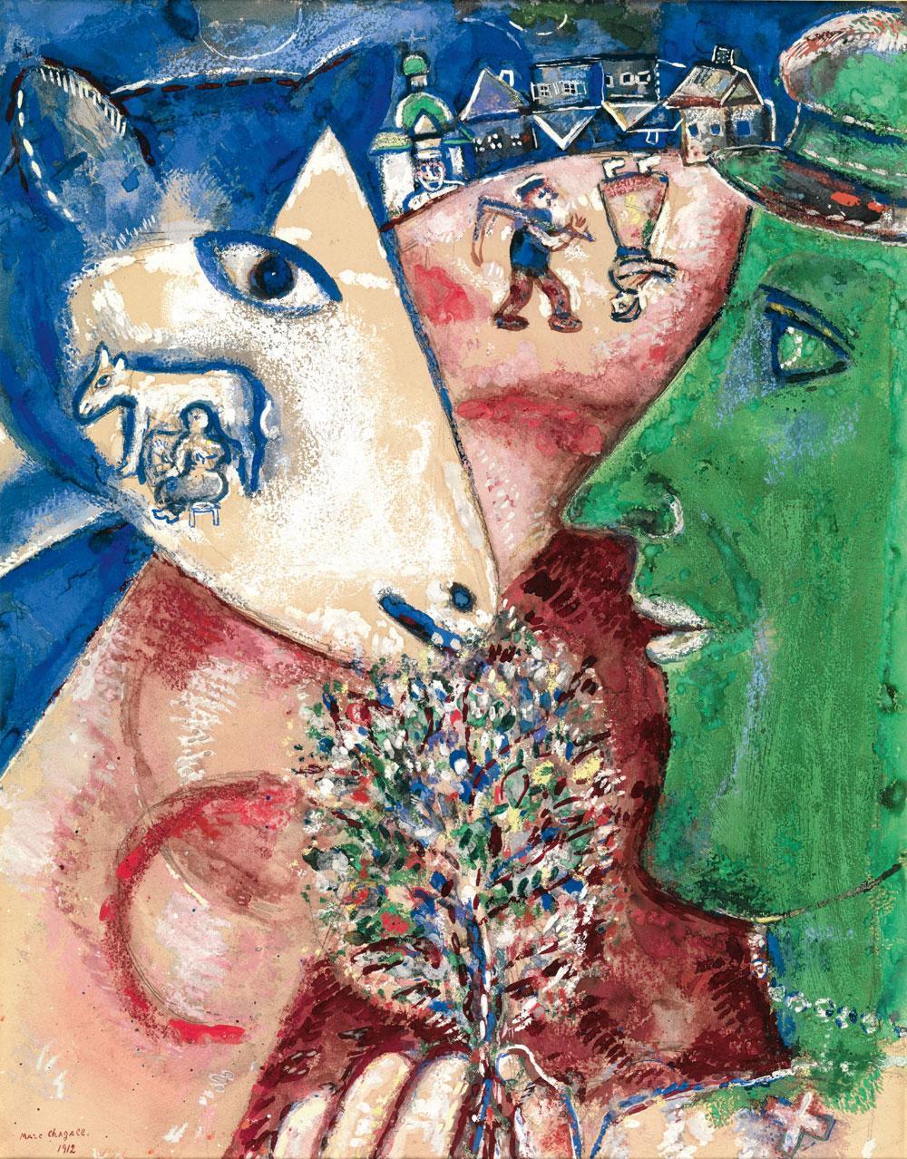 Moi et le village, Marc Chagall, 1912.