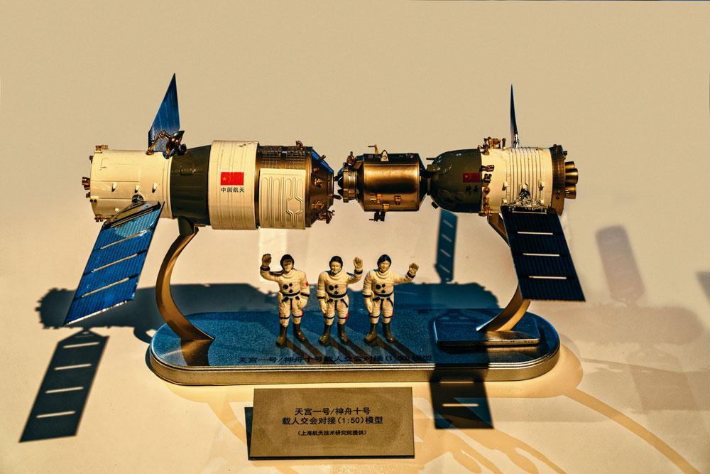 Pour habiter dans l'espace, les Chinois ont conçu trois complexes orbitaux (ici, Tiangong 1).