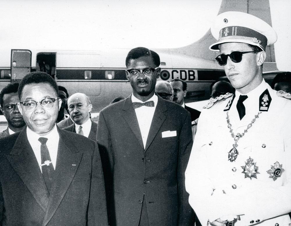Patrice Lumumba et le roi Baudouin à Léopoldville, le 29 juin 1960, veille de l'indépendance du Congo. Le Premier ministre congolais assassiné en 1961 aura, ce 30 juin, une place à son nom à Bruxelles-Ville.
