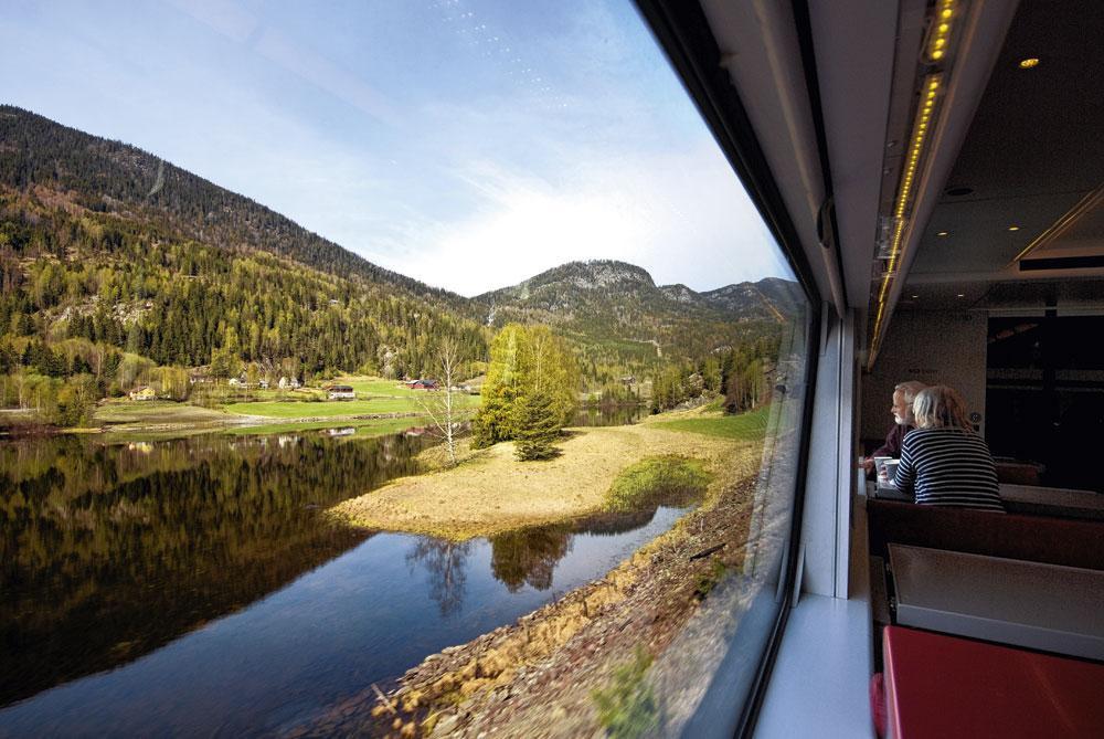 Vlieg naar Oslo en maak een van 's werelds mooiste treinreizen naar Bergen, vertrekpunt van de Hurtigruten.