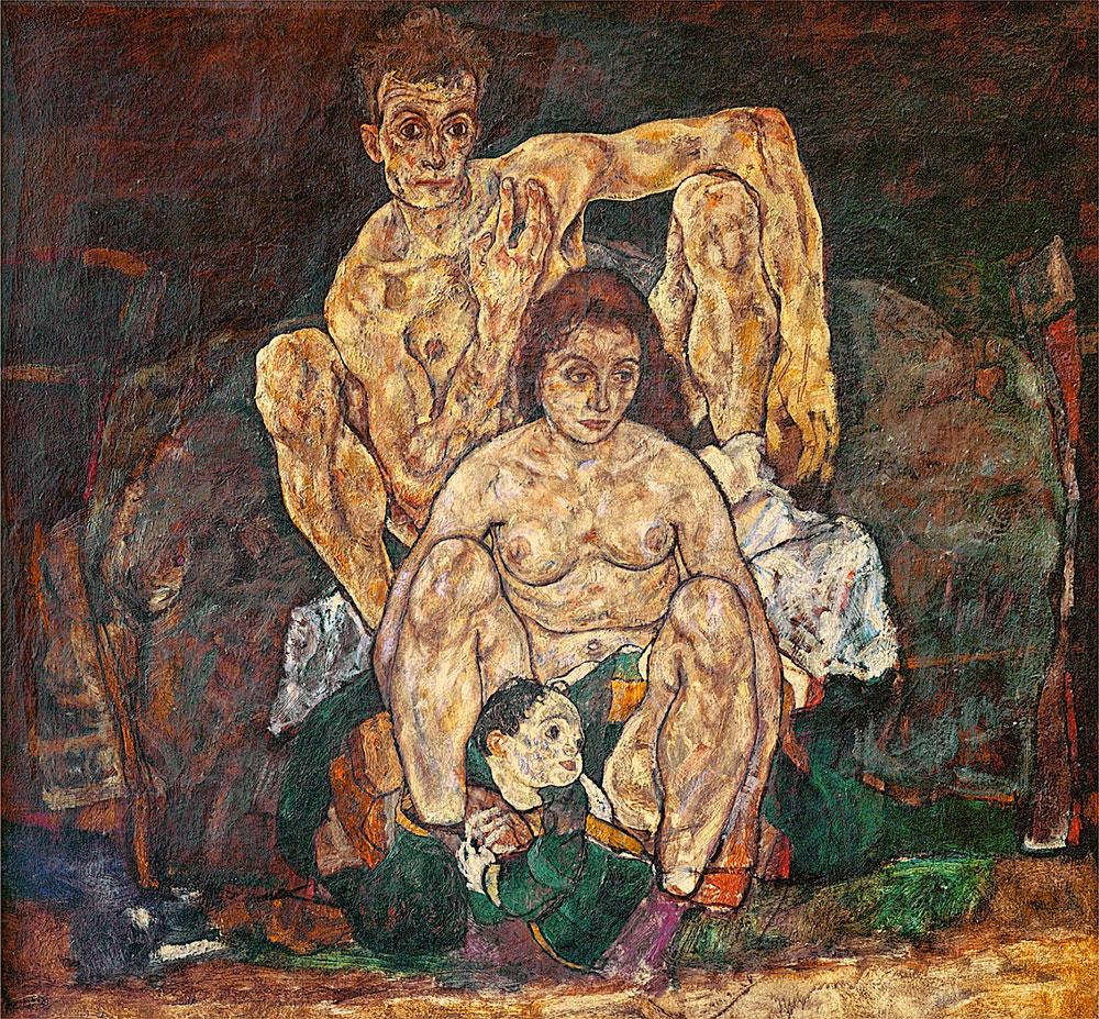 La Famille, Egon Schiele, 1918 (152 cm × 162 cm).