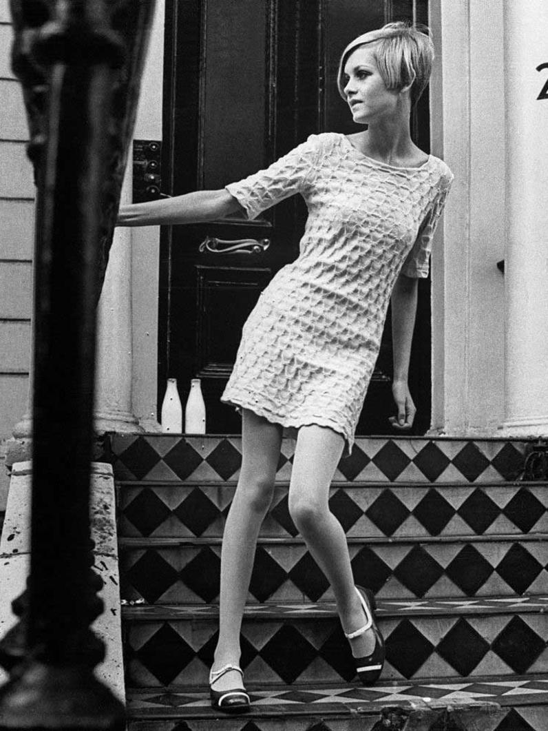 Twiggy in Mary Quant
