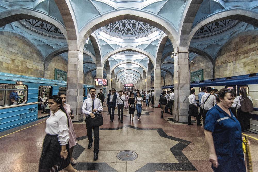 Een typisch overblijfsel van de Russische overheersing: de vele prachtige metrostations.