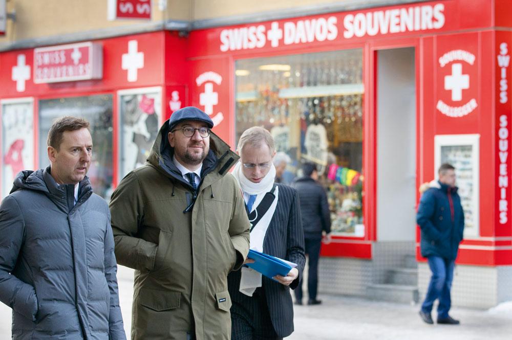 Le Premier ministre, Charles Michel, assistait au Forum économique de Davos pour vanter les mérites de la Belgique au moment de l'annonce faite par Carrefour.