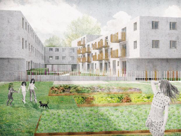 Sur l'ancien site Apollo, le projet Aux parcs comptera 155 nouveaux logements privilégiant la mixité sociale et intergénérationnelle. 