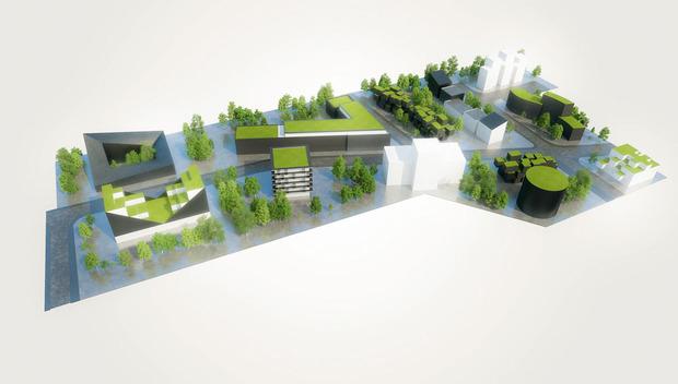 A Marcinelle, le projet Solaire accueillera 117 appartements à haute performance énergétique. 