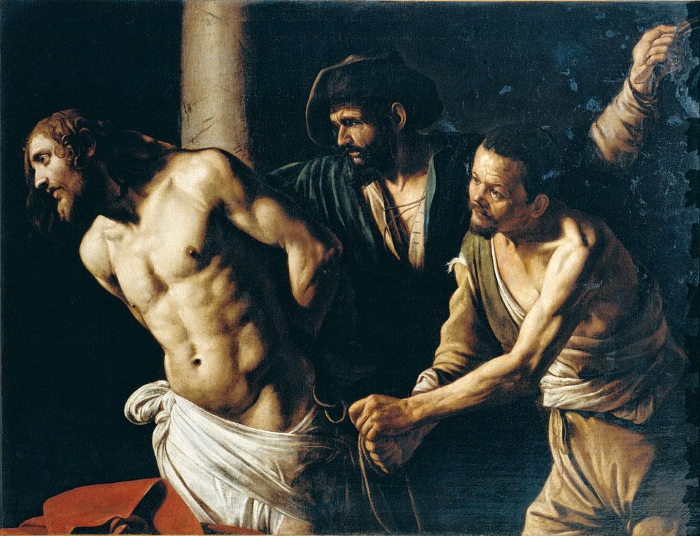 Le Christ à la colonne,Le Caravage, 1607 (134,5 cm × 175,5 cm).