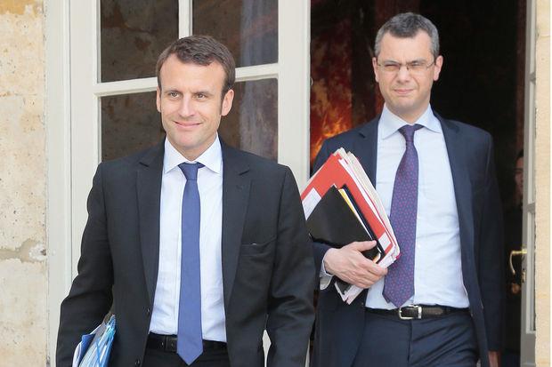 Emmanuel Macron, alors ministre de l'Economie, et son directeur de cabinet Alexis Kohler.