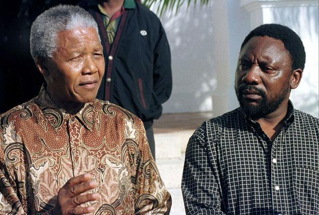 Nelson Mandela et Cyril Ramaphosa.