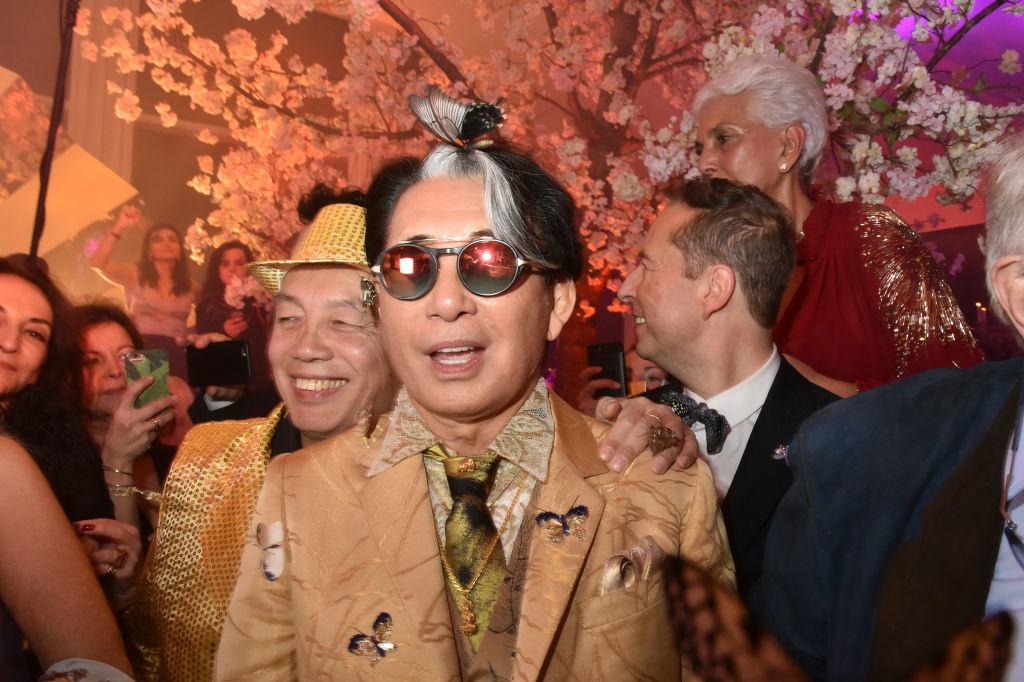 Kenzo Takada op zijn verjaardagfeest in Parijs in 2019
