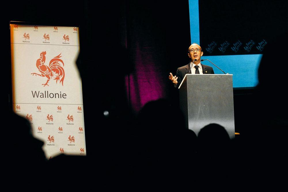 Rudy Demotte (PS), alors ministre-président wallon, le dernier à avoir usé d'une tribune gouvernementale à la RTBF en septembre 2010.
