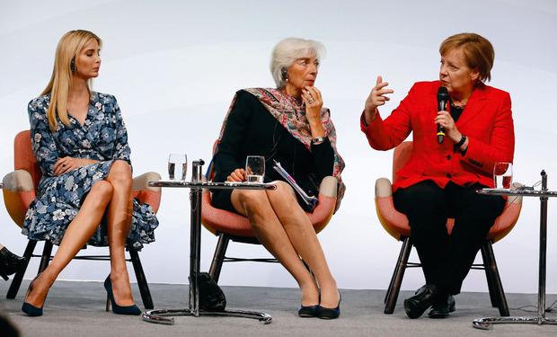 Rencontre entre la patronne du FMI, Christine Lagarde, et la chancelière Angela Merkel à Berlin, le 25 mai dernier, lors d'un forum sur les femmes dans l'économie.