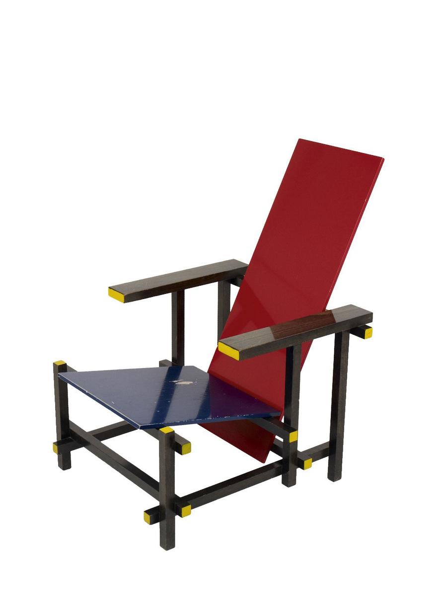 1918 - Rood-blauwe stoel van Rietveld