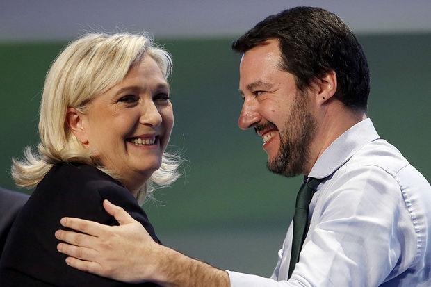Marine Le Pen et Matteo Salvini 