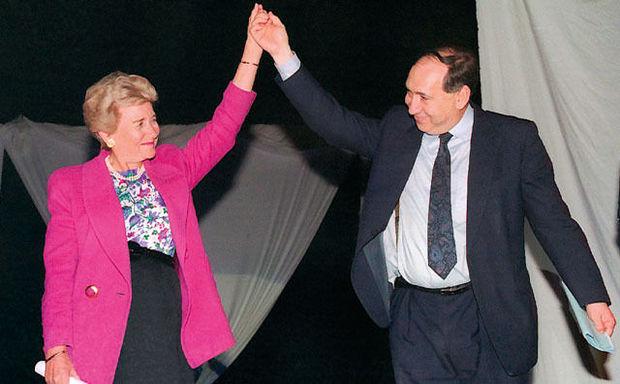 En 1993, le FDF d'Antoinette Spaak se réfugie au PRL de Jean Gol. Vingt ans plus tard, DéFI réclame toujours 670.000 euros au MR. 