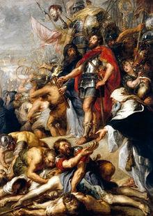 Le Triomphe de Judas Macchabée, objet d'un veto français au retour de Rubens à la cathédrale de Tournai.