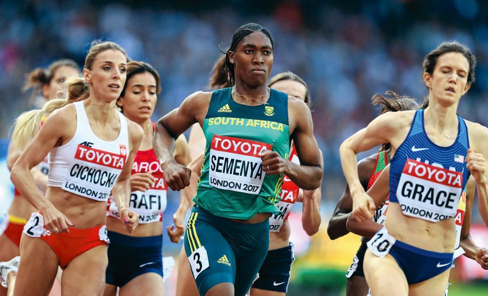 LA sud-africaine Caster Semenya aux Championnats du Monde IAAF 2017 au London Stadium.