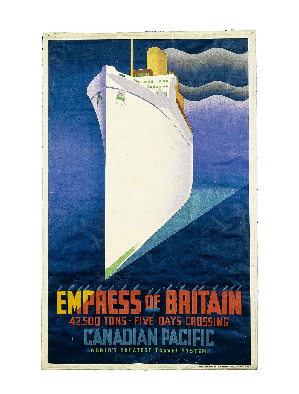 Construit en 1930, l'Empress of Britain était le navire le plus rapide et le plus luxueux de son époque.