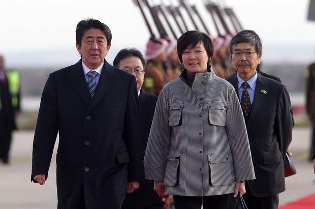 Le Premier ministre japonais Shinzo Abe et sa épouse Akie Abe.