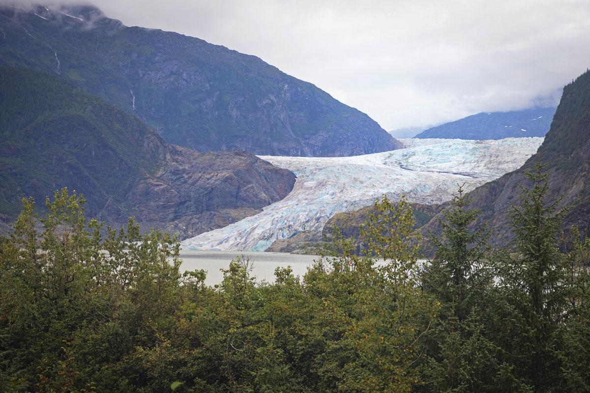 De Mendenhall-gletsjer, vlak bij Juneau.