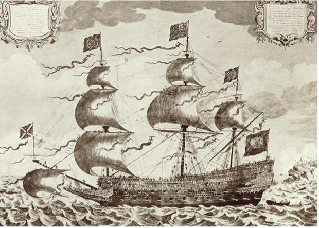 Mis à l'eau en 1637, le Sovereign of the Seas est durant soixante ans l'un de fleurons de la flotte anglaise.