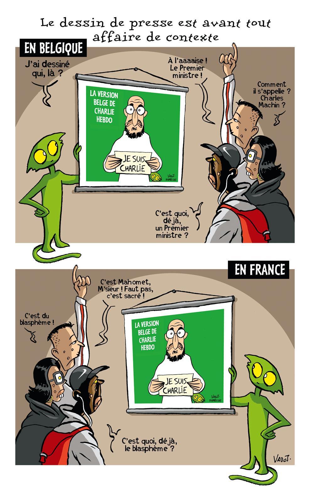Quand le caricaturiste Nicolas Vadot parcourt les classes pour défendre la liberté d'expression