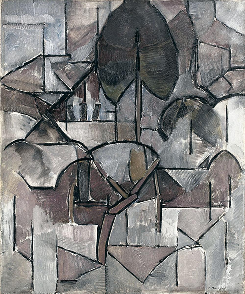 Paysage avec arbres, Piet Mondrian, 1912.