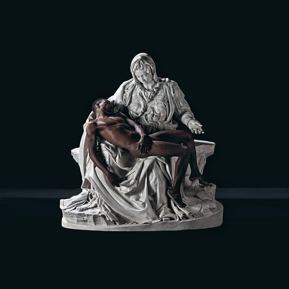 Souvenir Pietà (Madre),  Fabio Viale, 2018.