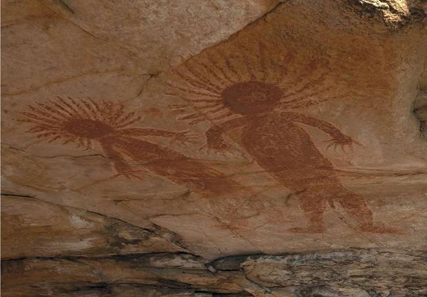 Peintures rupestres au parc national de Keep River. Les Miriwoong et les Gajirrabeng, deux clans aborigènes, ont vécu ici durant des milliers d'années.