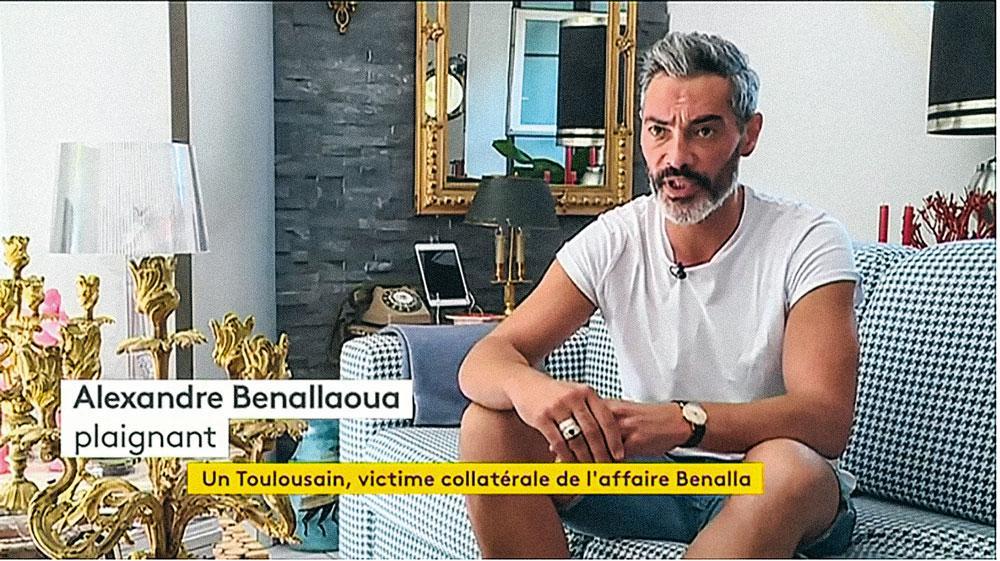 Alexandre Benallaoua interviewé sur France 3 : il a porté plainte après avoir reçu une flopée d'insultes à cause de sa quasi-homonymie avec Alexandre Benalla.