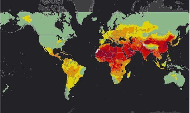 Une carte interactive montre la pollution aux particules fines à travers le monde