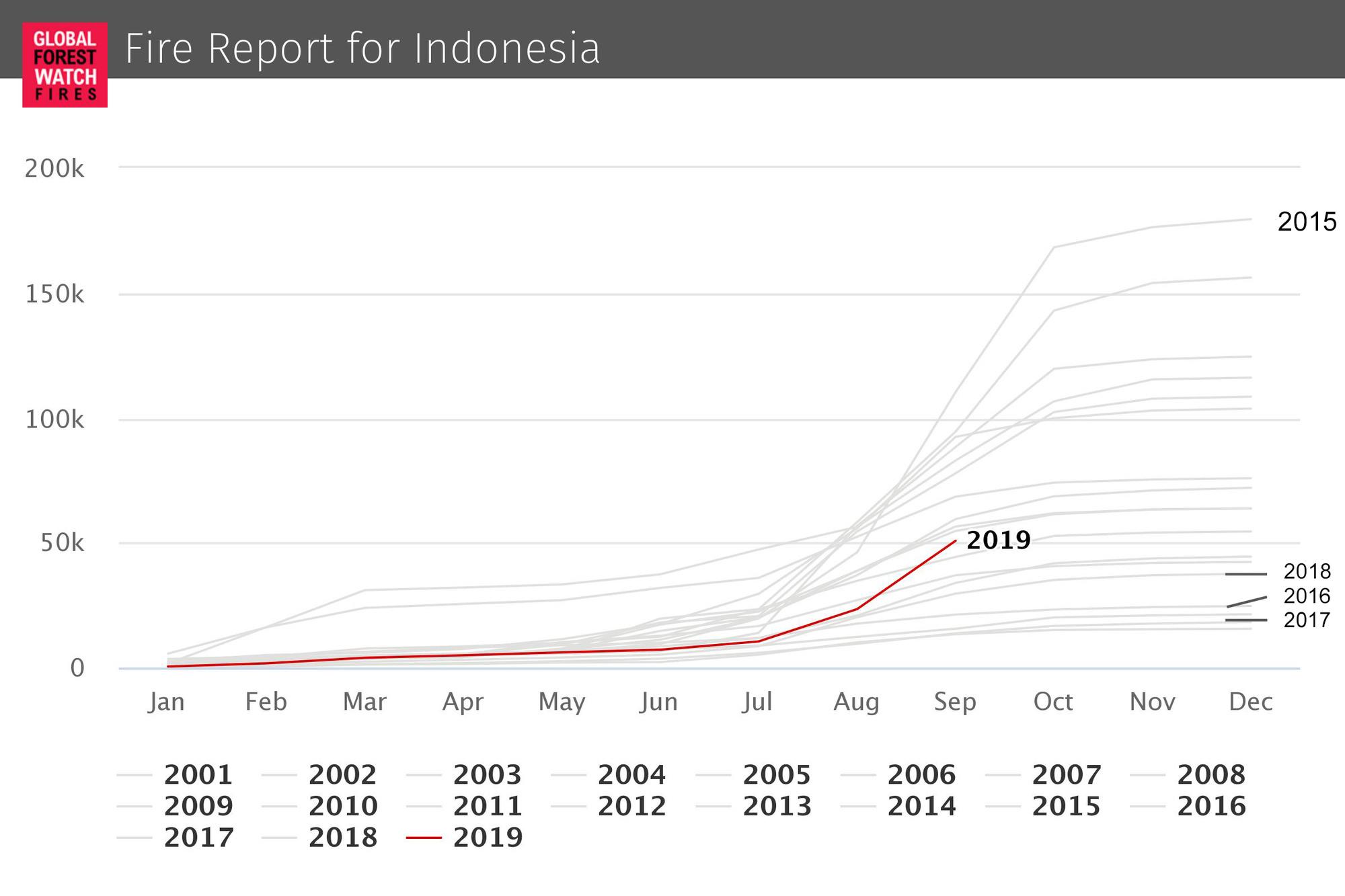 Indonesië geteisterd door ergste bosbrandseizoen in jaren