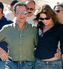 Décembre 2007. Le président français passe Noël à Louxor (Egypte) avec sa nouvelle compagne, Carla Bruni. 