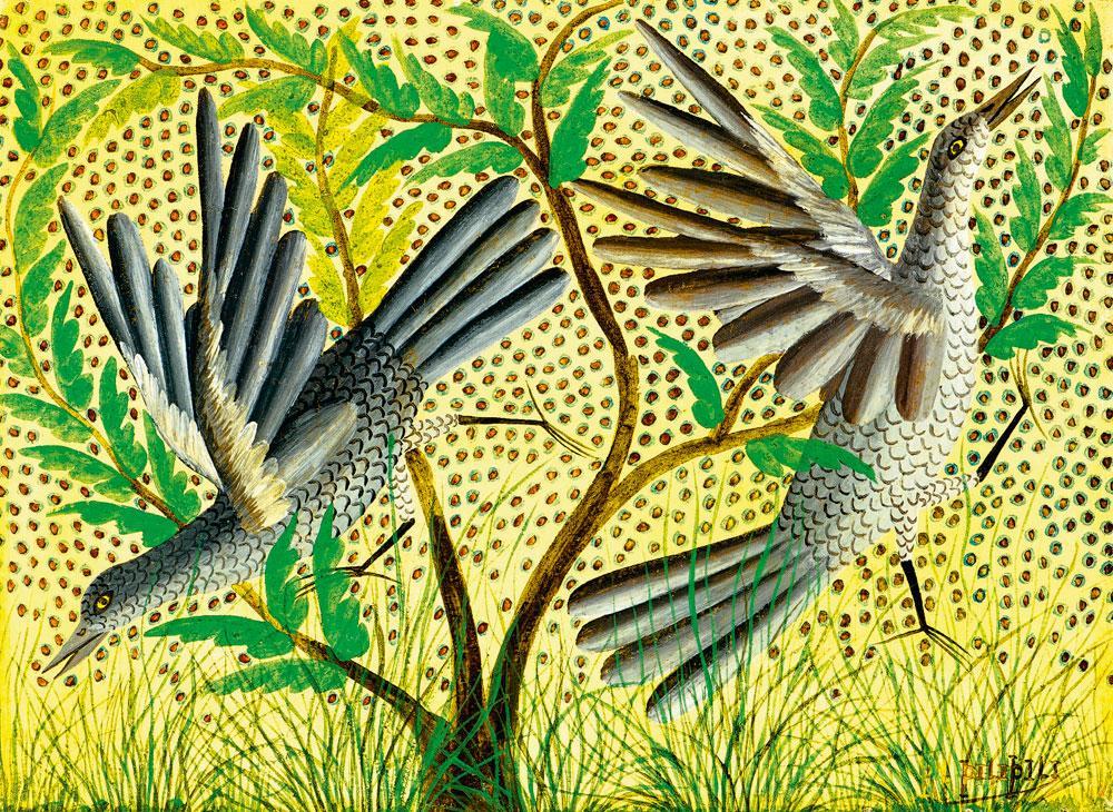Two Birds, Pilipili Mulongoy, un tableau acquis par Jo Van Severen.