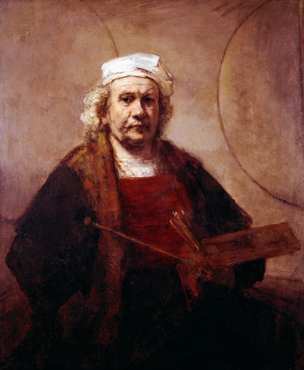 Autoportrait aux deux cercles, Rembrandt, 1661 (114 cm × 94 cm).