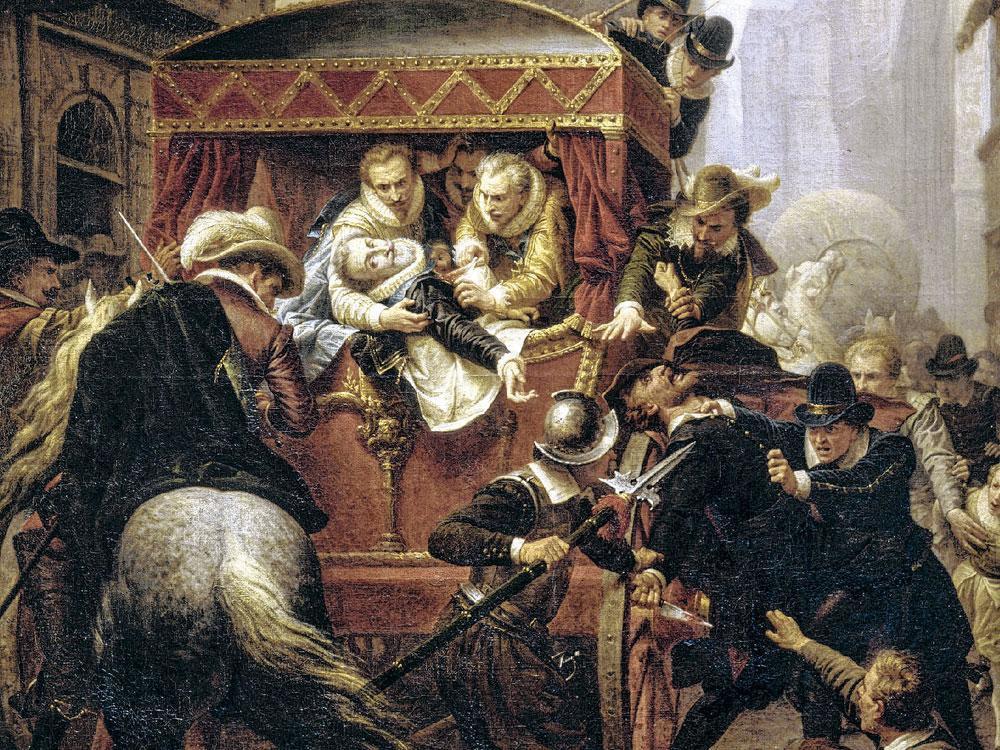 François Ravaillac, désoeuvré, après avoir sectionné l'aorte du roi de France, Henri IV, fut maîtrisé par la garde royale. Après une impressionnante série de supplices, il finit écartelé.